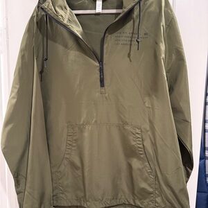 LVFT Olive Green Half-Zip Windbreaker